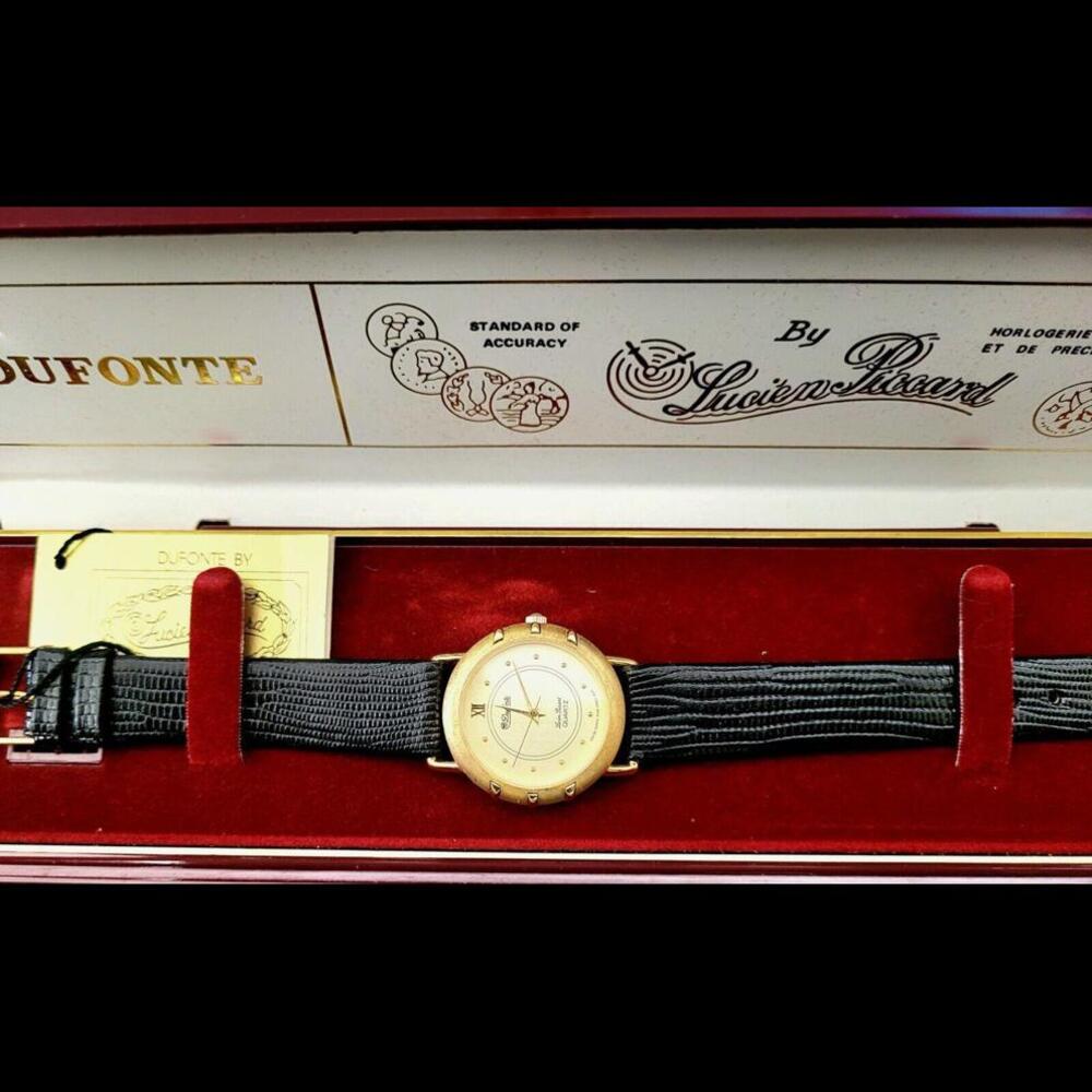 Rare Dufonte Lucien Picard Watch Roman‎ Dial Box & Papers Nos - Picture 5 of 8